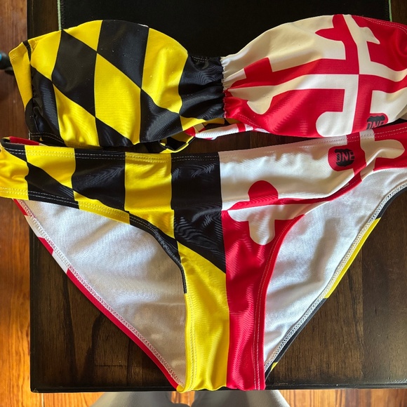 Route One Apparel Maryland Flag bikini - Picture 1 of 3